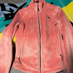 Pink woman’s  fuzzy north face